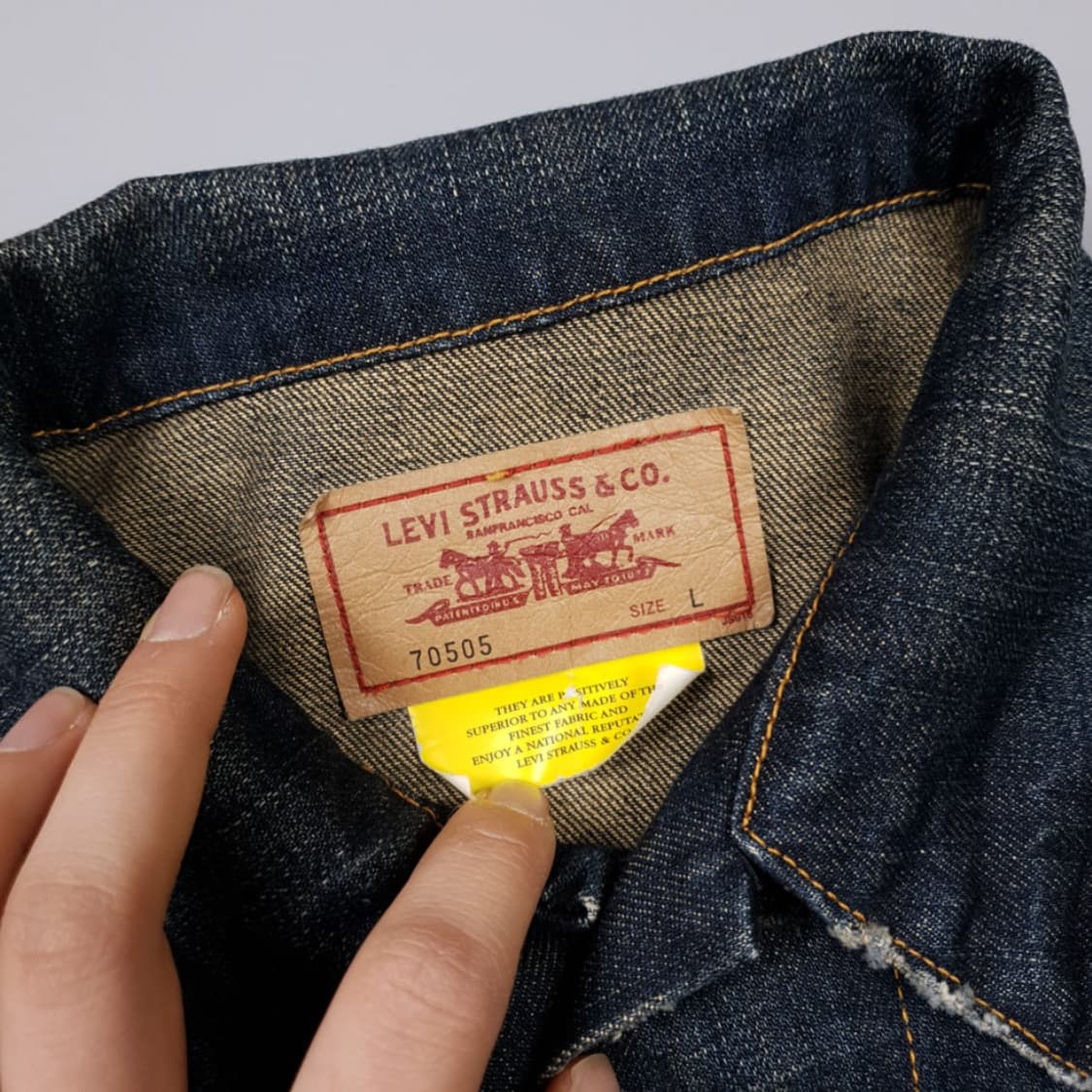 리바이스 중청워싱 70505 3세대 청자켓 트러커자켓  상품이미지5