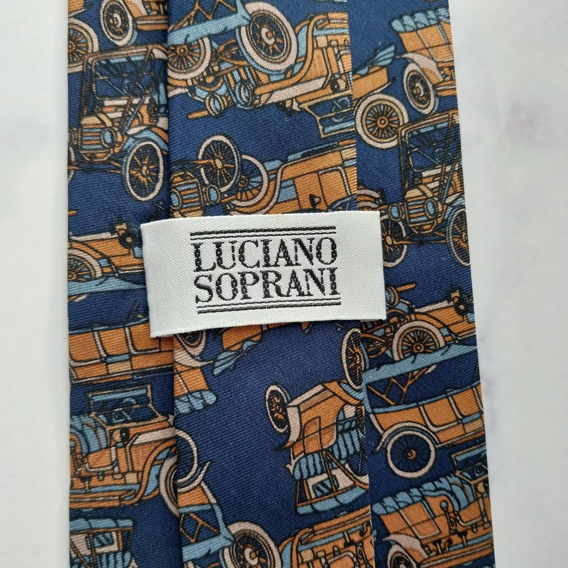 루치아노 소프라니 자동차 패턴 넥타이 9.4cm A+등급 K1764 상품이미지8
