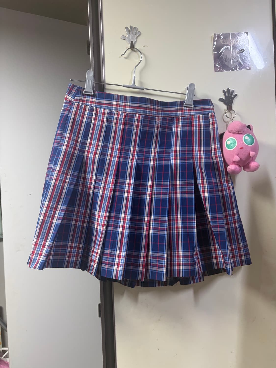 체크 테니스 스커트 블루 상품이미지1