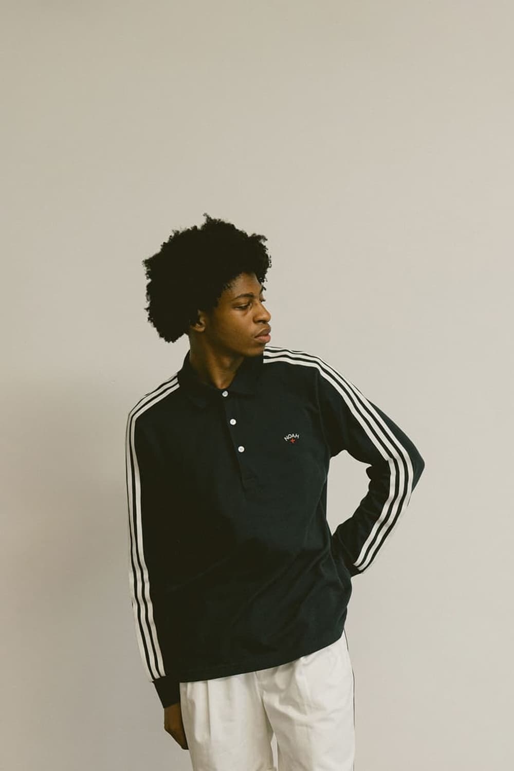 아디다스 노아 코튼 피케 폴로 네이비 L 상품이미지2