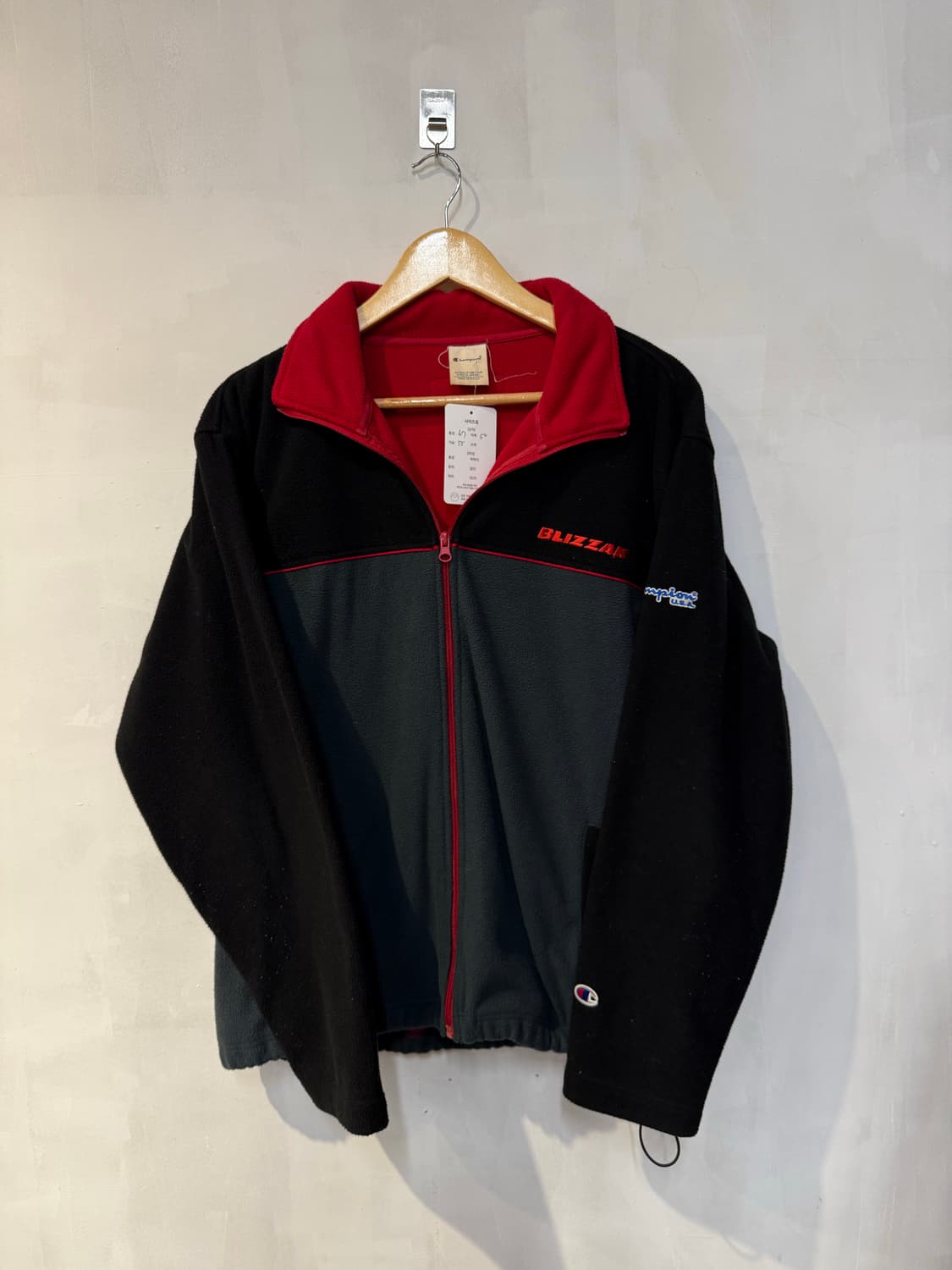 챔피온 블랙 플리스 집업 상품이미지1