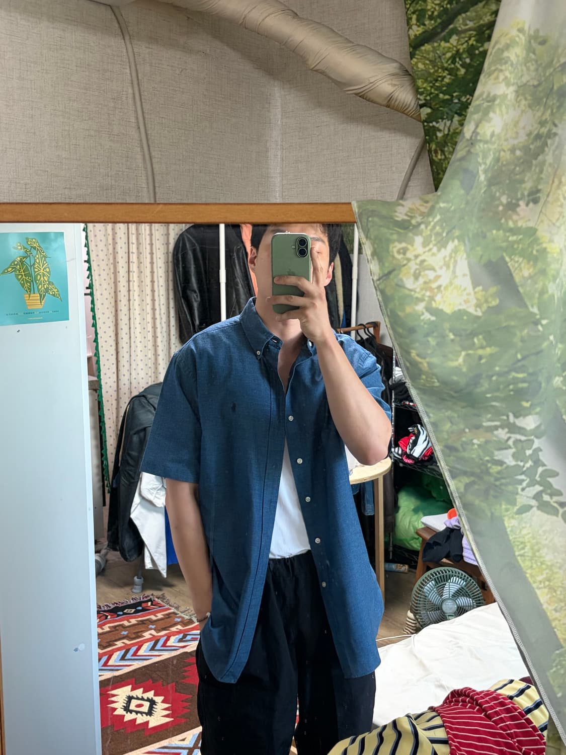 105) 두산 폴로 랄프로렌 블레이크핏 옥스포드 반팔 셔츠 네이비  상품이미지10