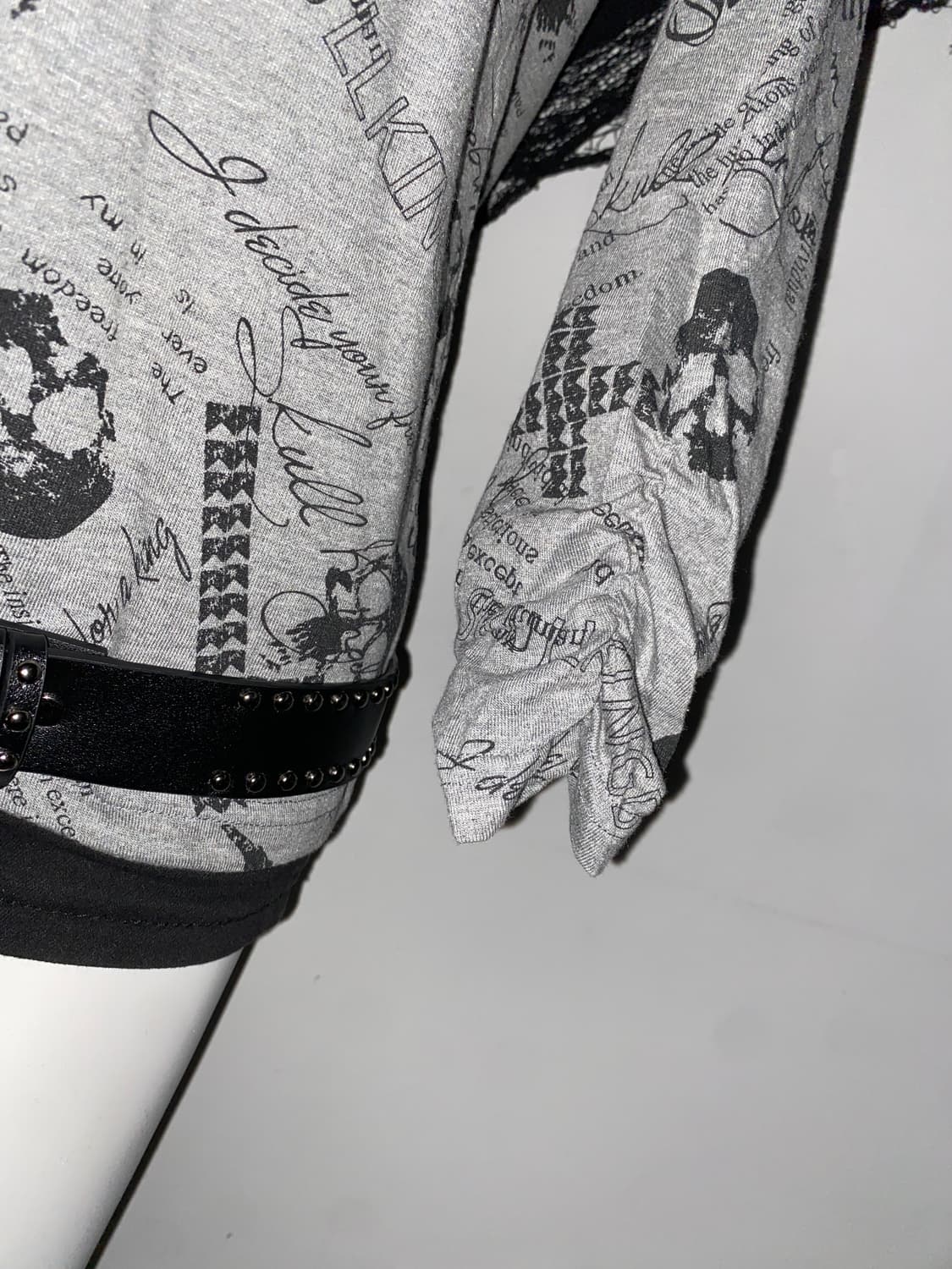 ꒰ঌ 펑크 스컬 하이넥 롱슬리브 ໒꒱ 상품이미지4