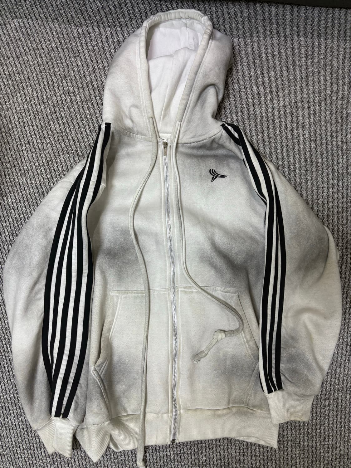 Yori sport Dirty Wash 5-Stripe Logo zip 상품이미지3