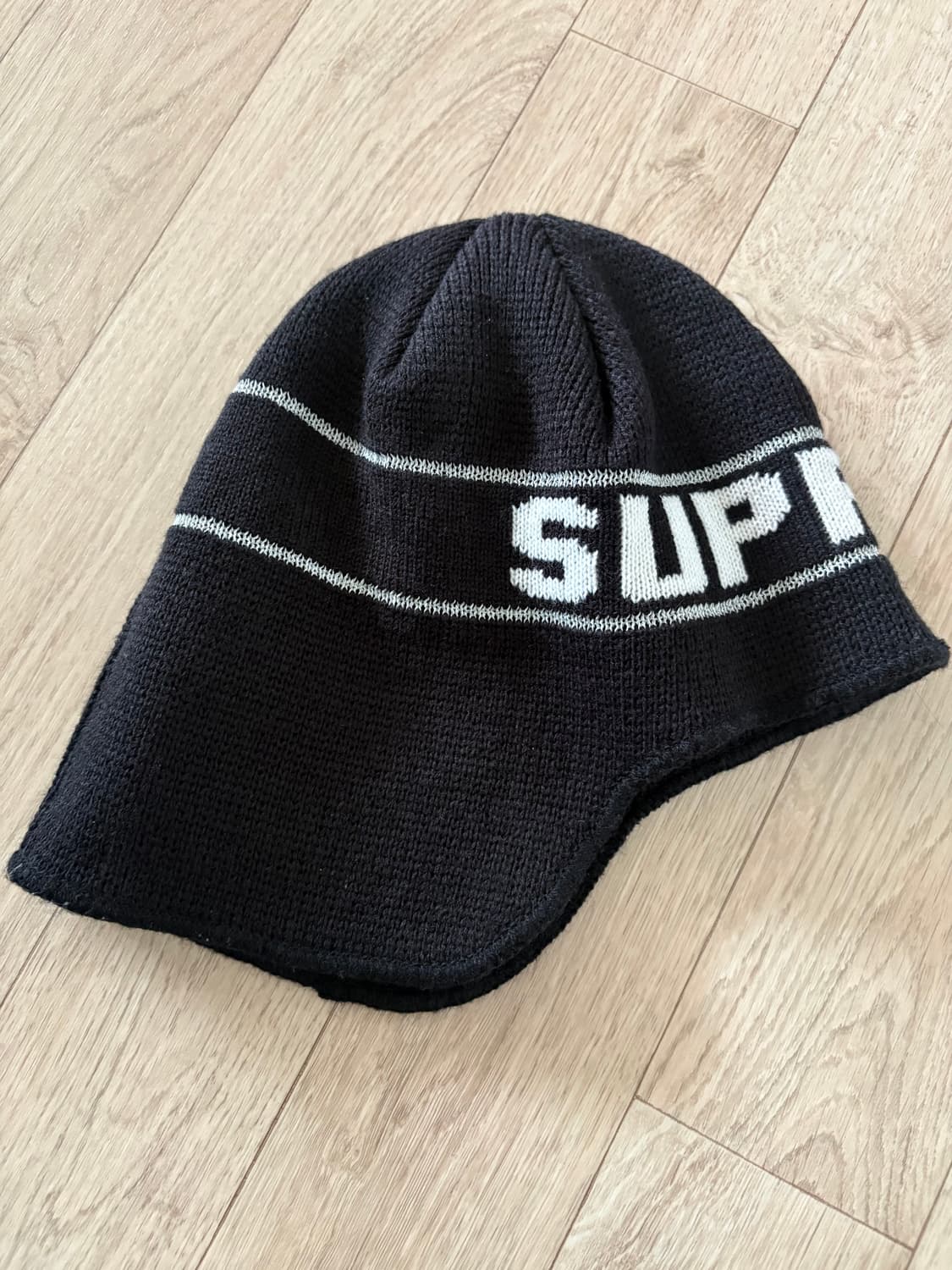 슈프림 이어플랩 비니 블랙 상품이미지2