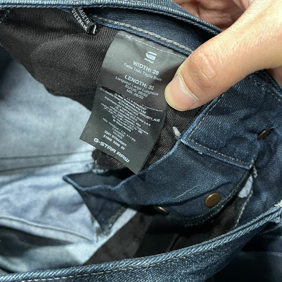 지스타 로우 워싱 데님팬츠 상품이미지6