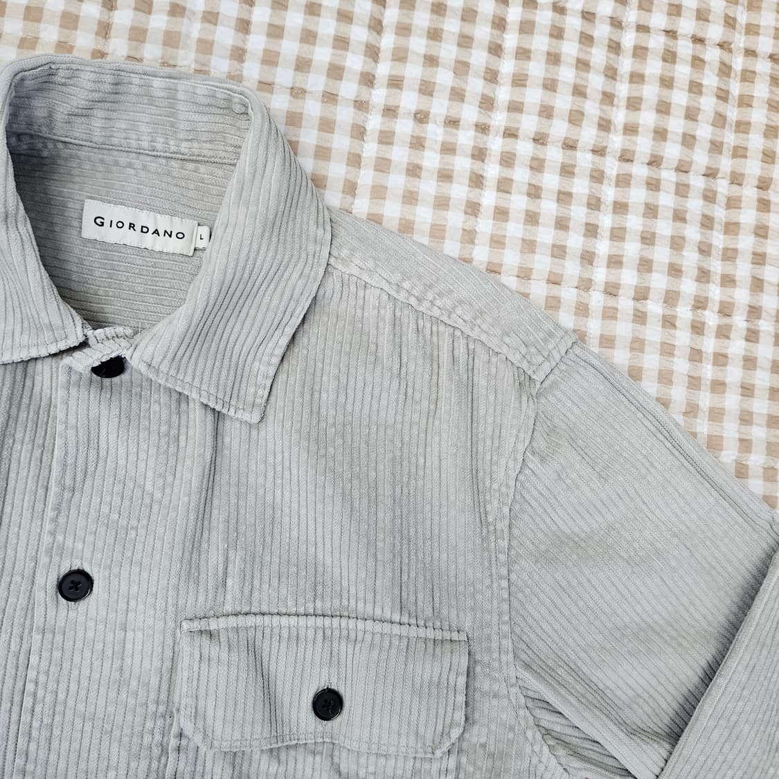 지오다노 골덴 셔츠 남방 남자100 상품이미지3
