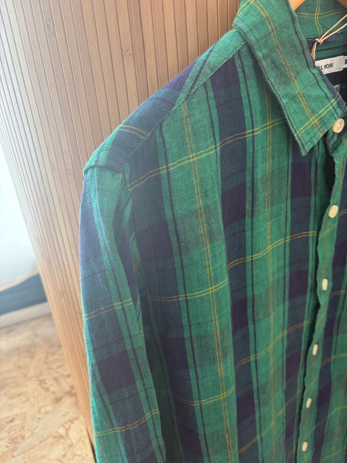 GLOBAL WORK LINEN CHECK SHIRT 상품이미지1