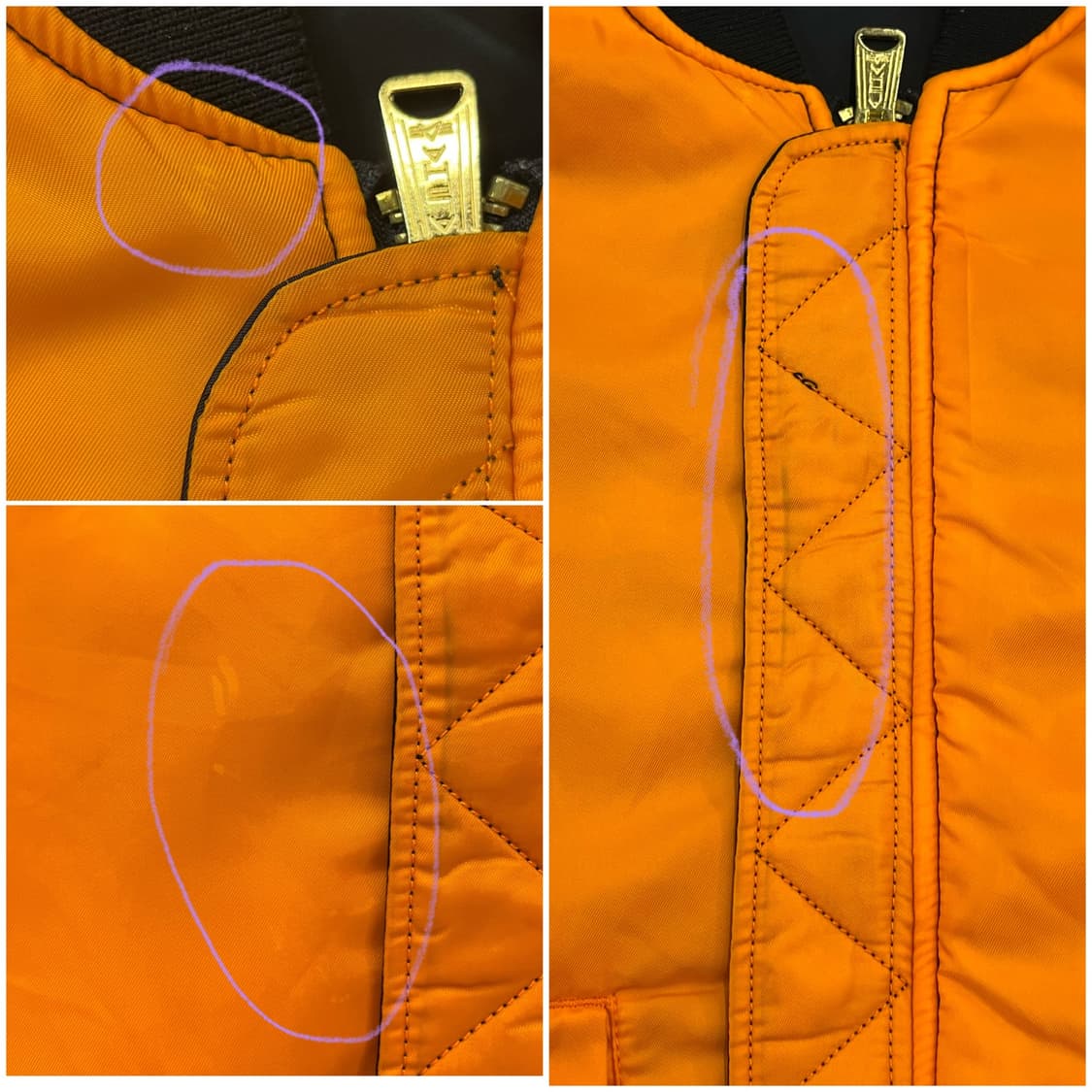 알파인더스트리 리버시블 ma1 자켓 블랙 오렌지 XL #csz3992   상품이미지8