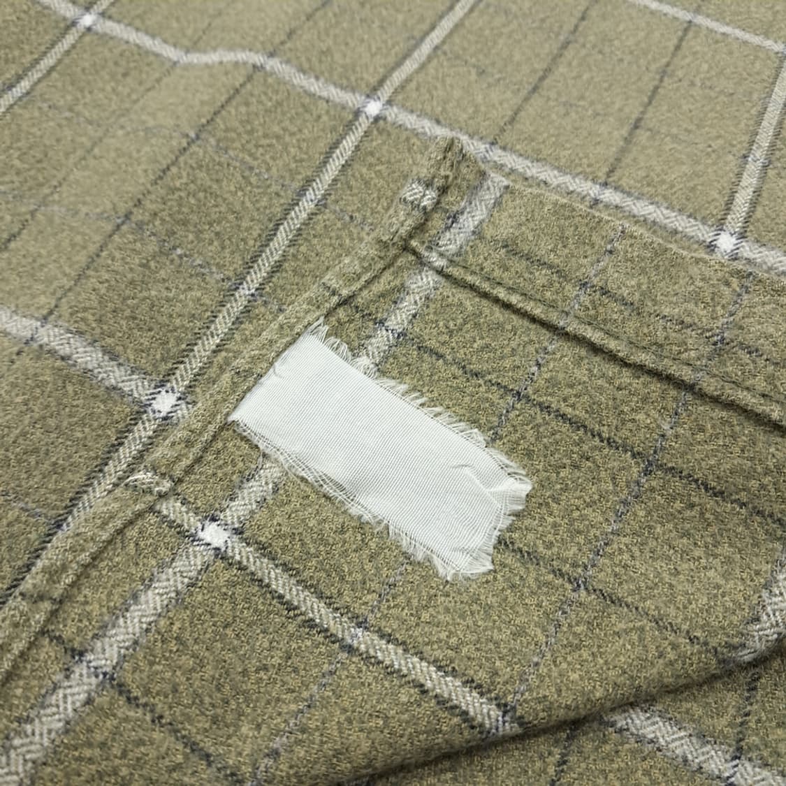 CL370 L 울리치 90s  윈도우페인 체크 올리브 버튼다운 셔츠 남 상품이미지7