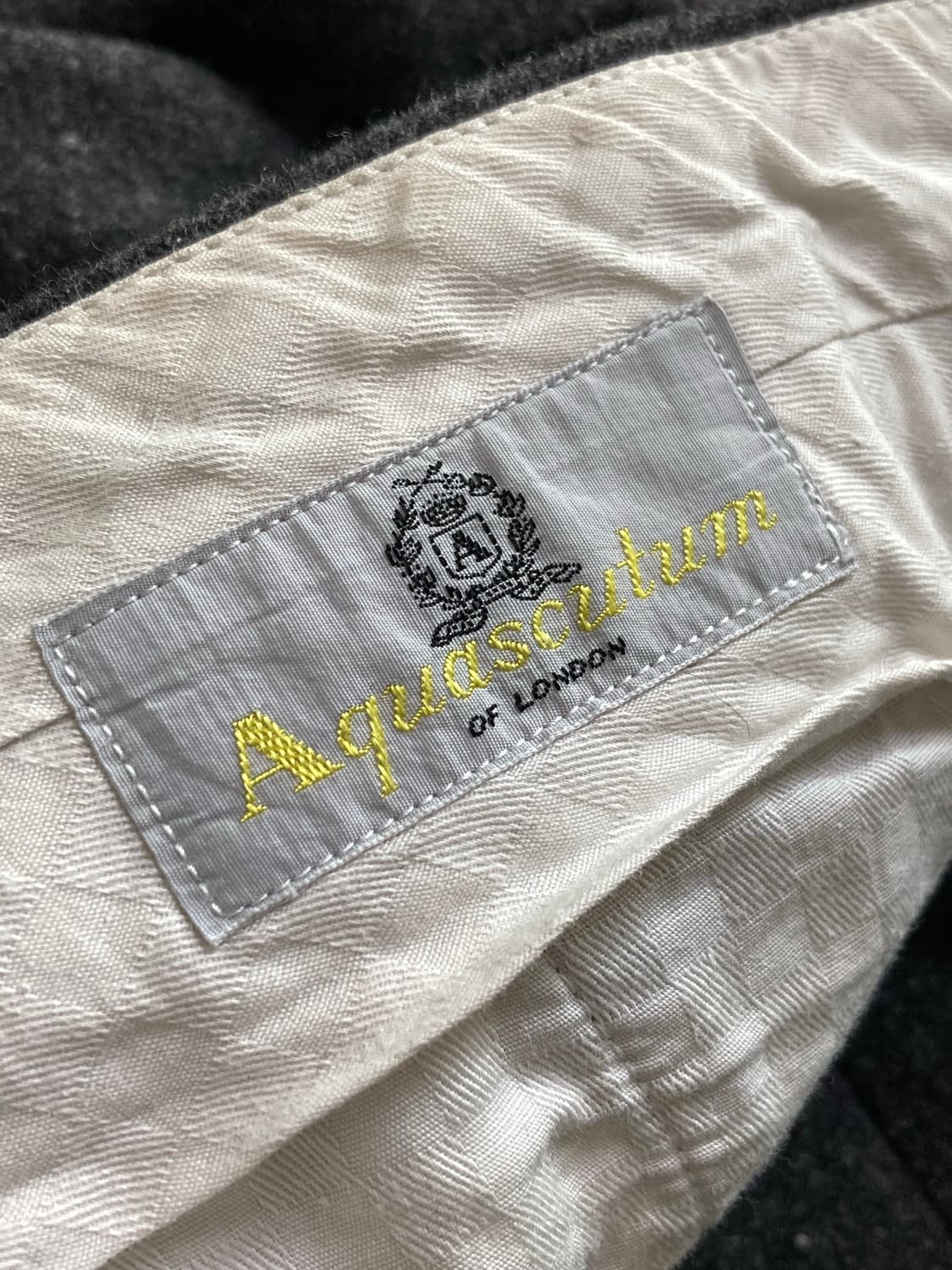 재팬 아쿠아스큐텀 울 100% 팬츠 모직 바지 차콜 다크 그레이 슬랙스 상품이미지5