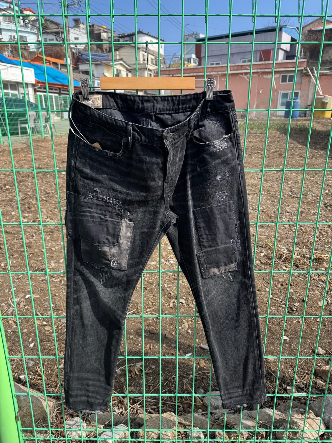 polo 데님 사시코,패치워크 상품이미지1