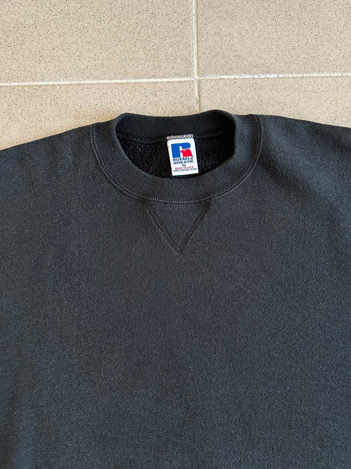 90s 빈티지 러셀 스웻셔츠 블랙 XL USA 상품이미지4