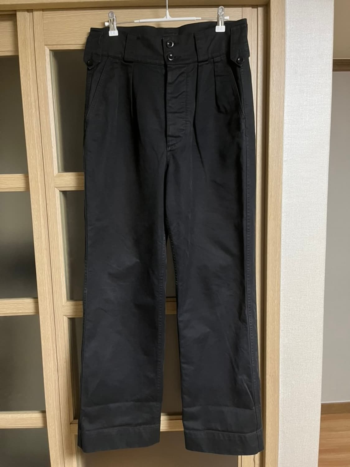 (M/29-30) MHL Black Cotton Tuck Trouser 상품이미지1