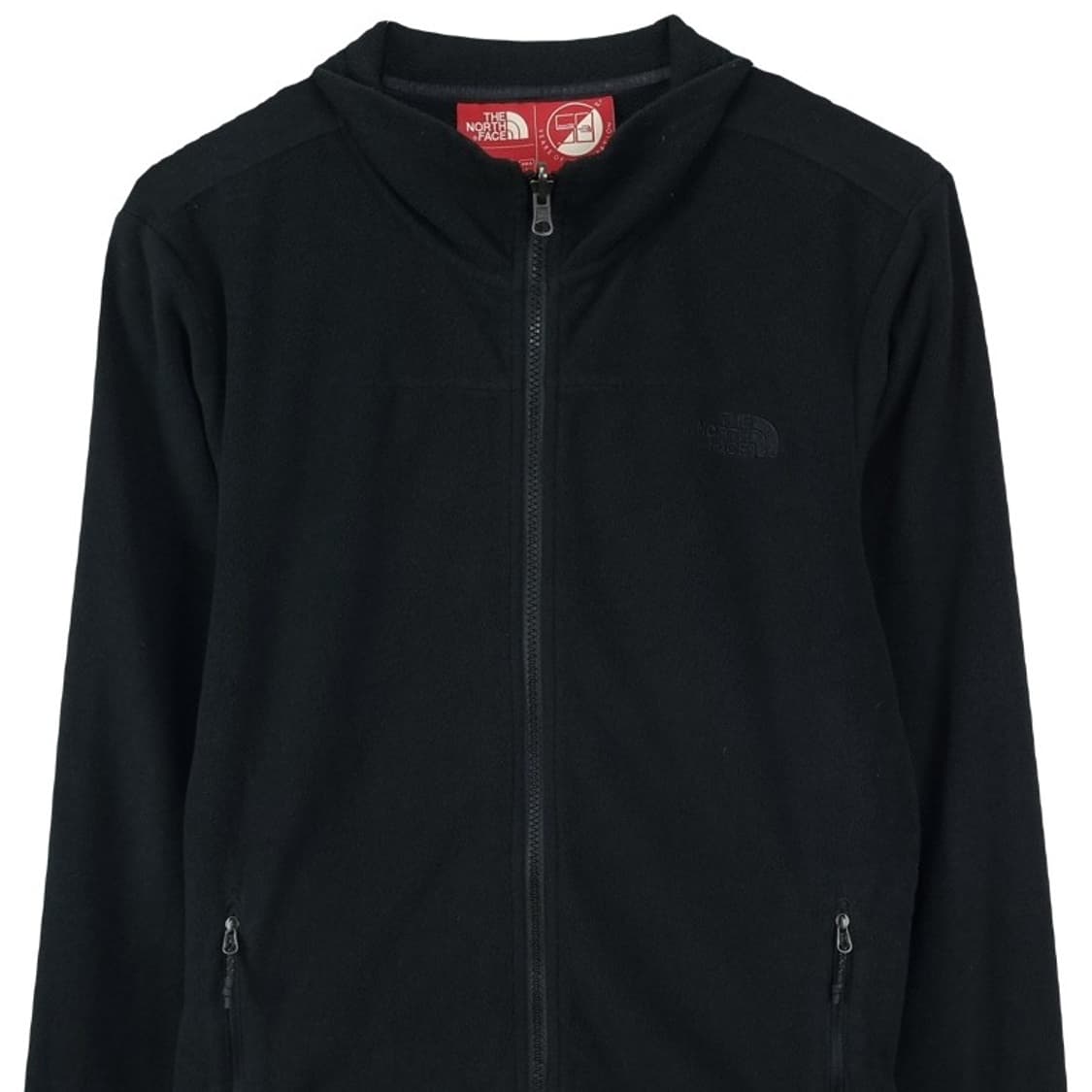 [노스페이스] 로고 자수 플리스 후리스 집업 자켓 블랙 M18945 상품이미지4