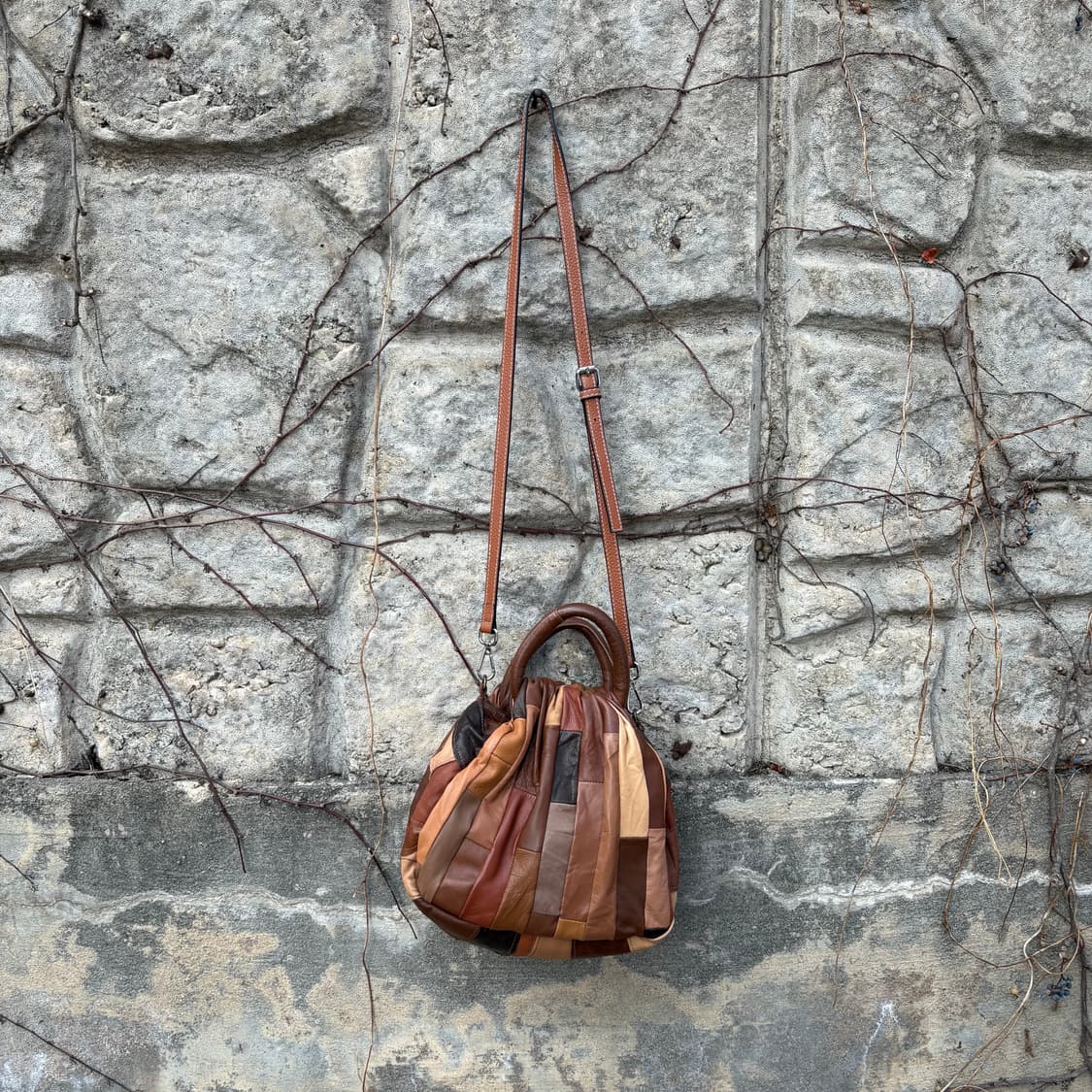 빈티지 가죽 패치 더플백 숄더백 핸드백 모리 보헤미안 가방 상품이미지1