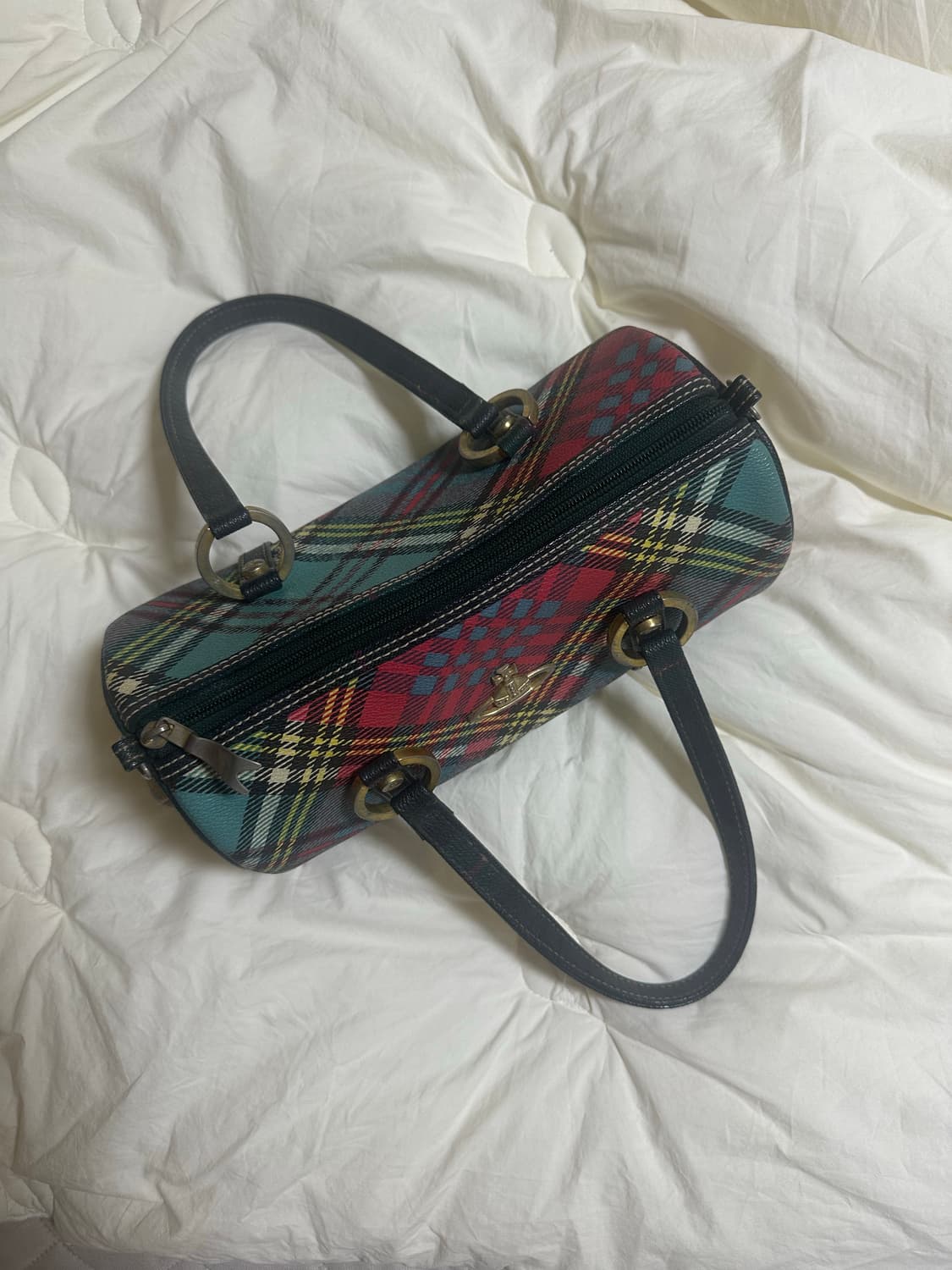 비비안웨스트우드 체크 토트백 상품이미지2