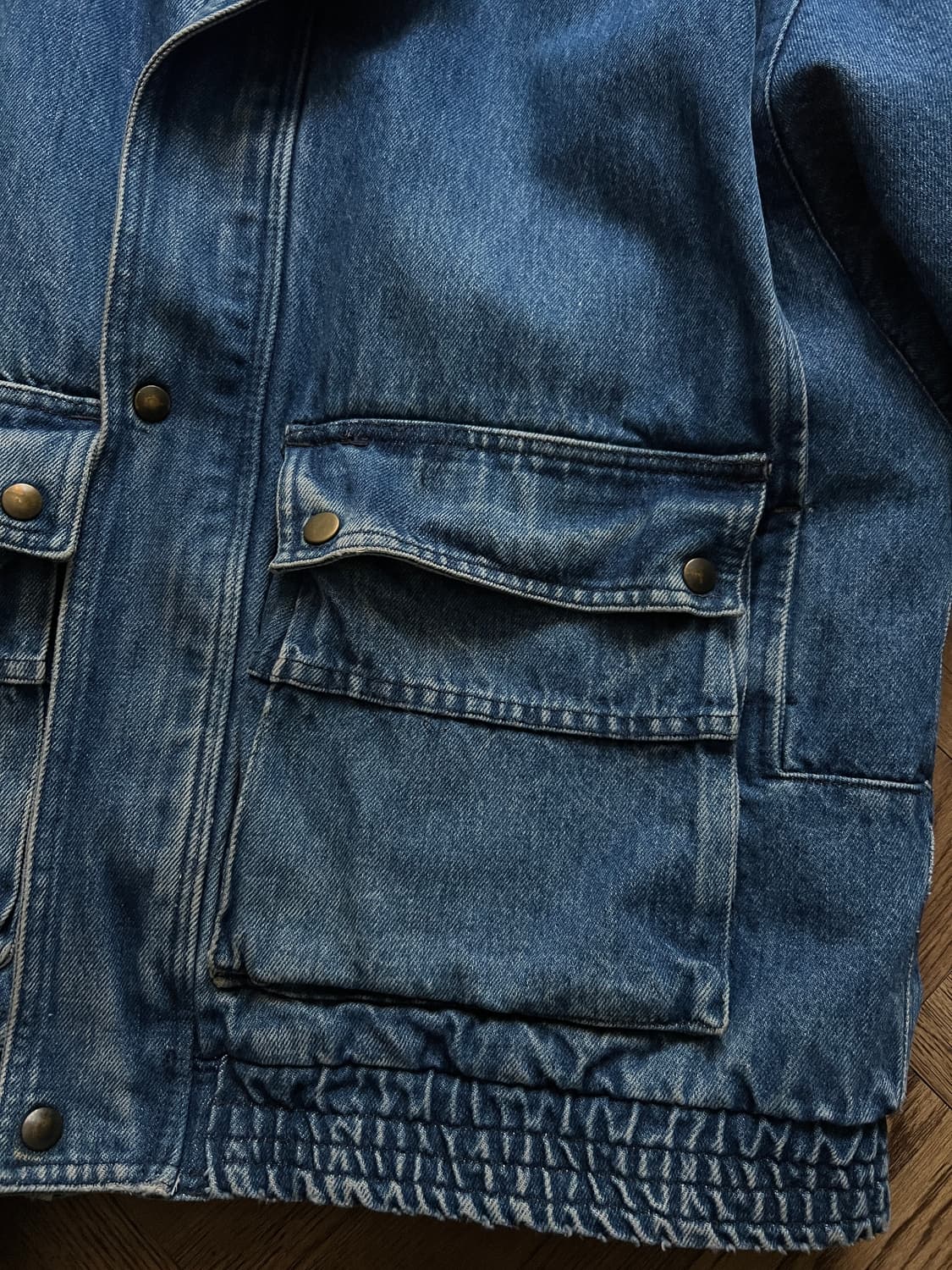 [L]90's USA 빈티지 A-2 타입 데님 봄버 자켓 상품이미지3