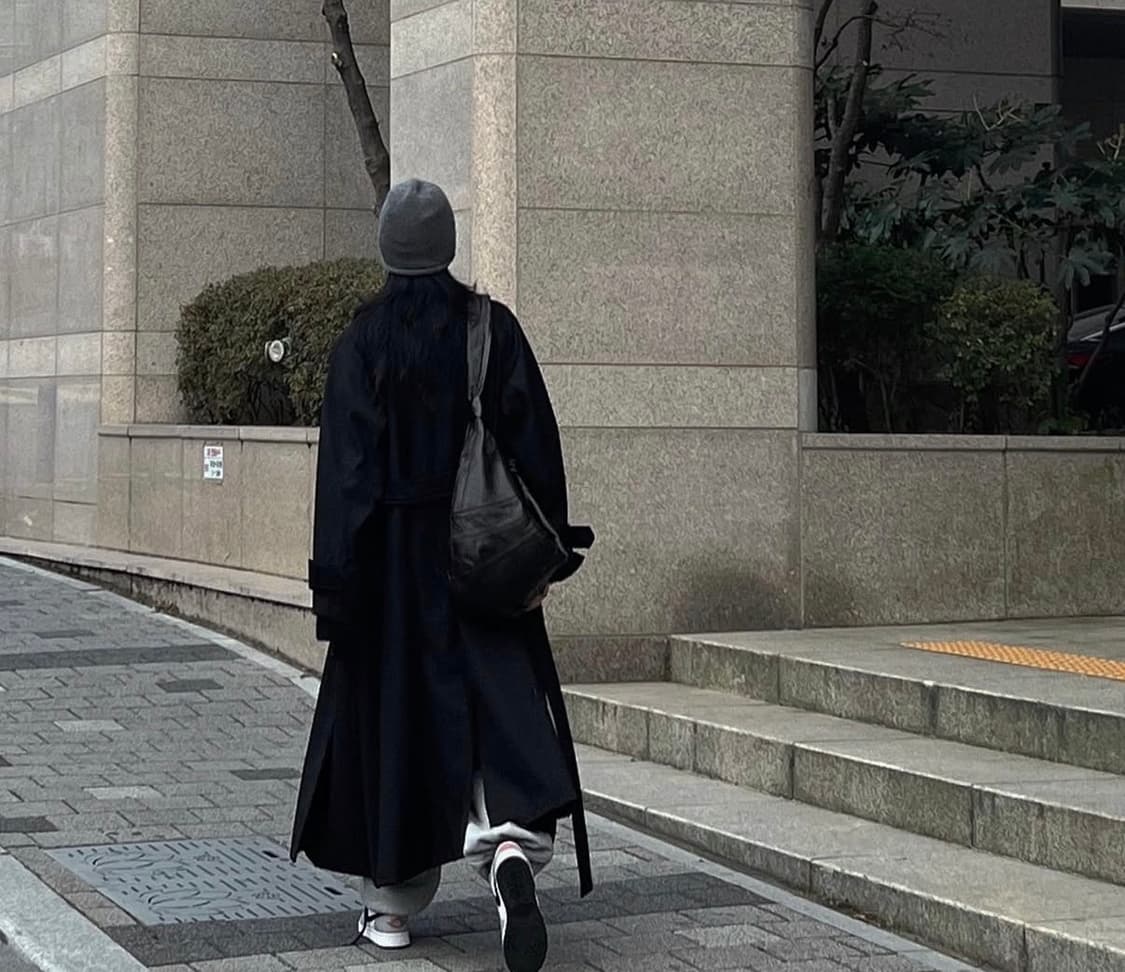 트리밍버드 트렌치코트_블랙 상품이미지2