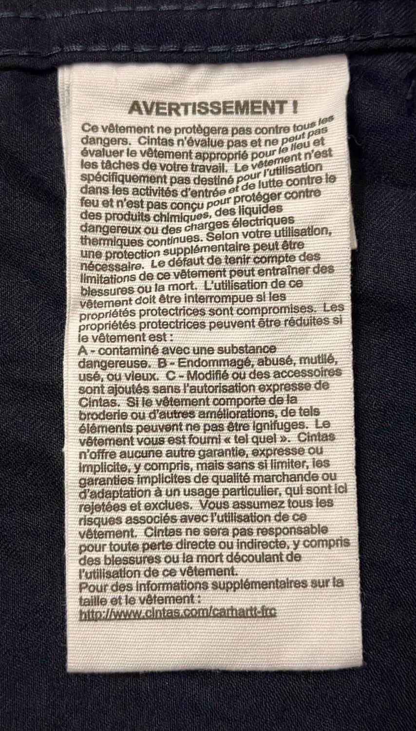 [칼하트] 리플렉티브 FR 워크 셔츠 네이비 고프코어 상품이미지6