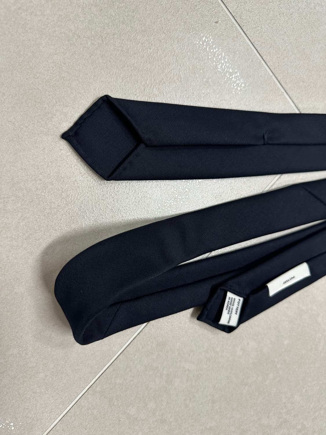 포터리 Pottery 울 넥타이 다크네이비 상품이미지3