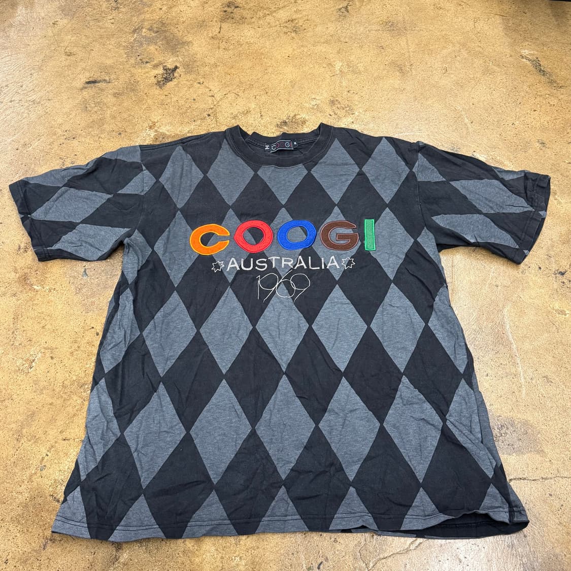 [정품/XL] 쿠지 아가일 반팔 티셔츠 블랙 b18 상품이미지2