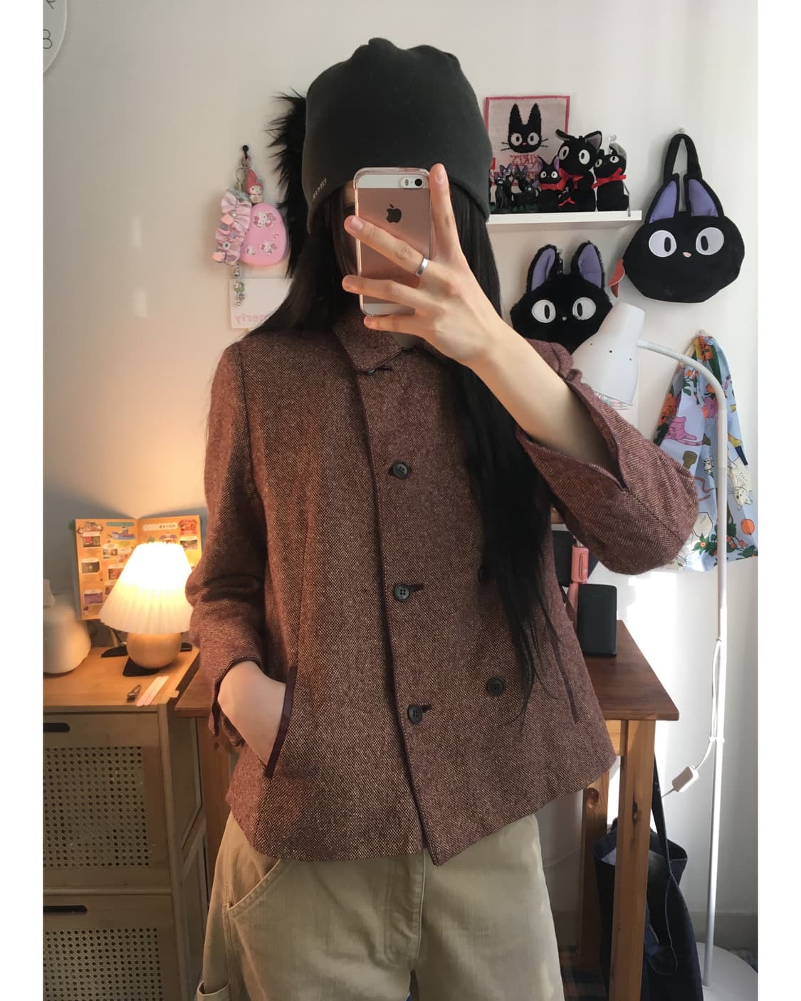 vintage autumn mood double coat brick 상품이미지3