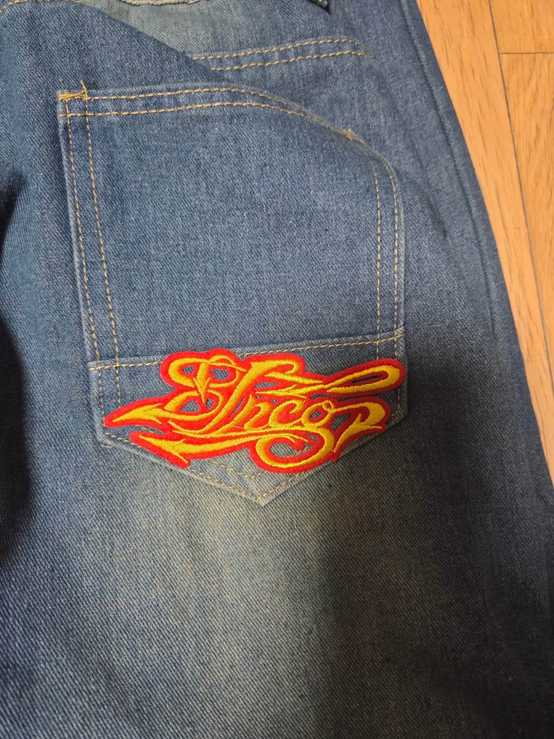 Jeans 자수포인트 데님워싱 청바지 상품이미지1