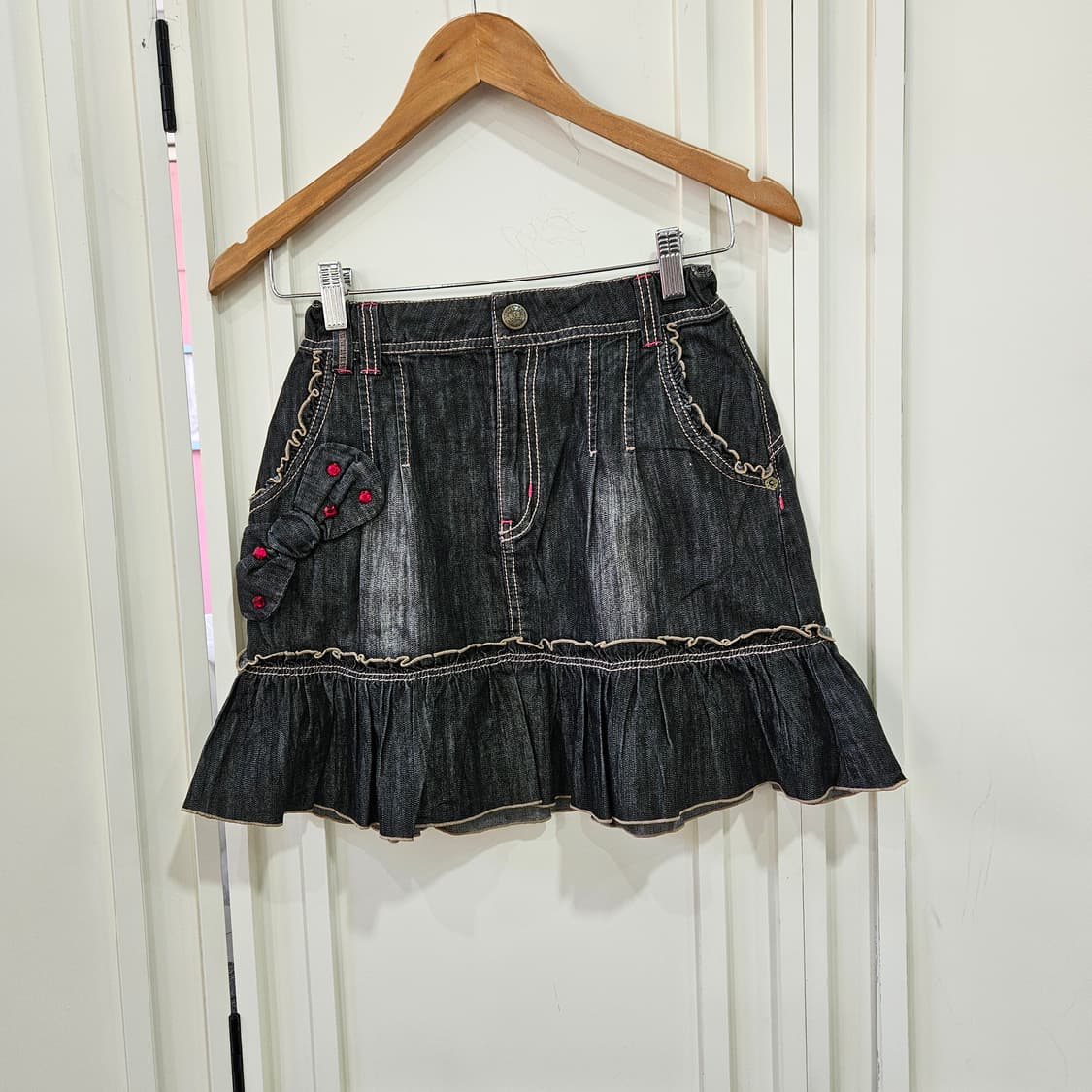 데님 프릴 스커트 상품이미지1