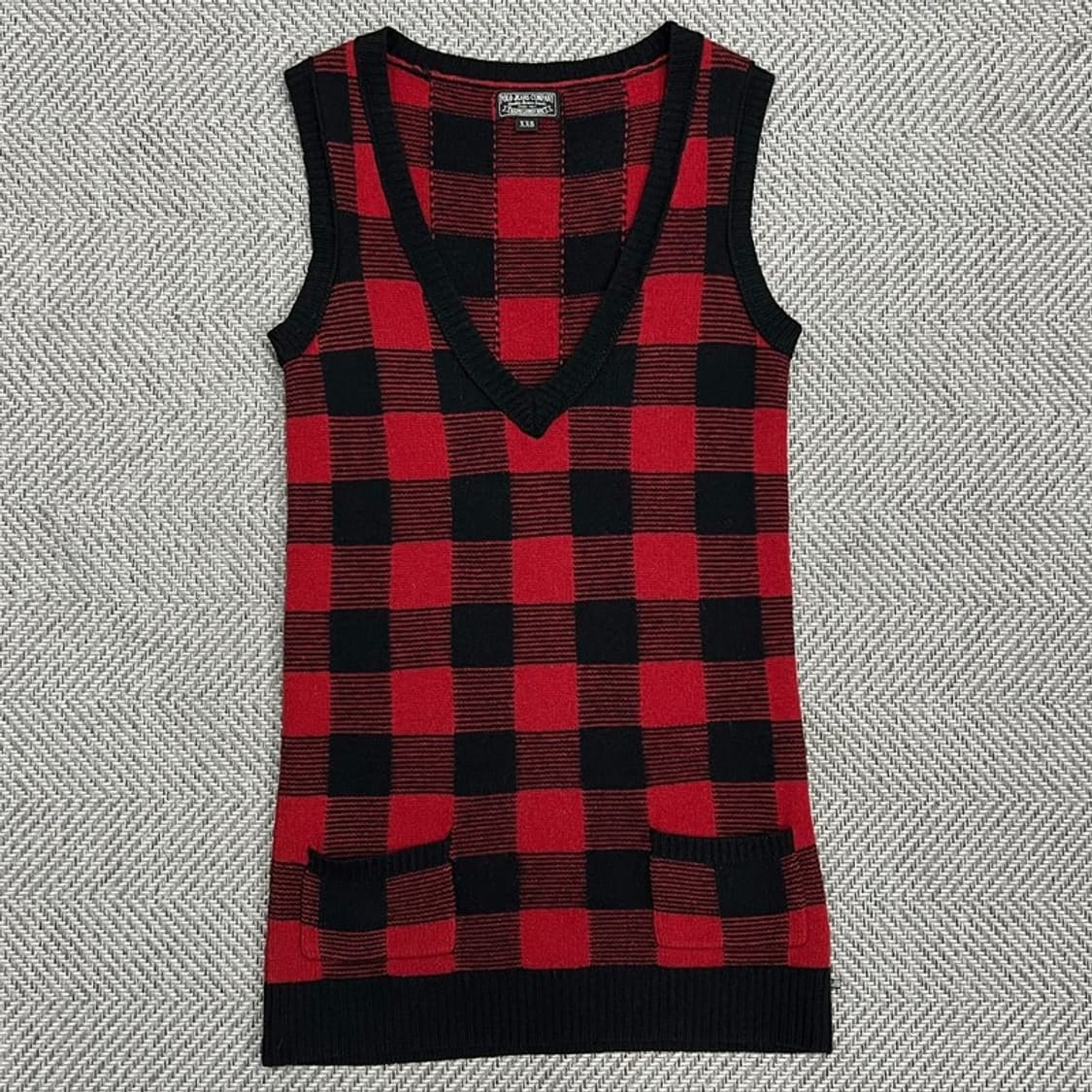 폴로진스 체크 니트 베스트 v0886 상품이미지1