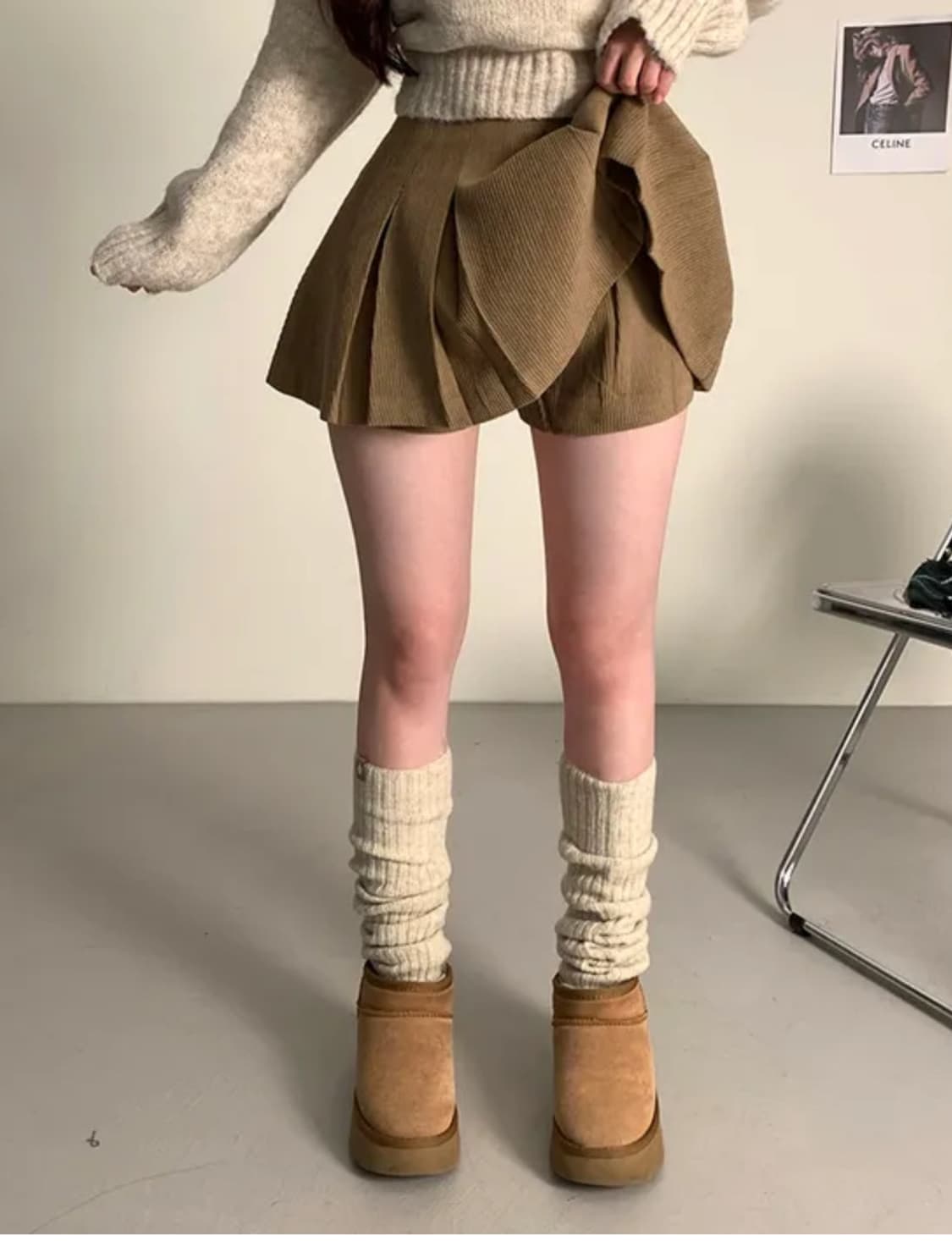 리뷰 999+ 겨울 베이지 스커트 M | 속반바지 o 상품이미지4