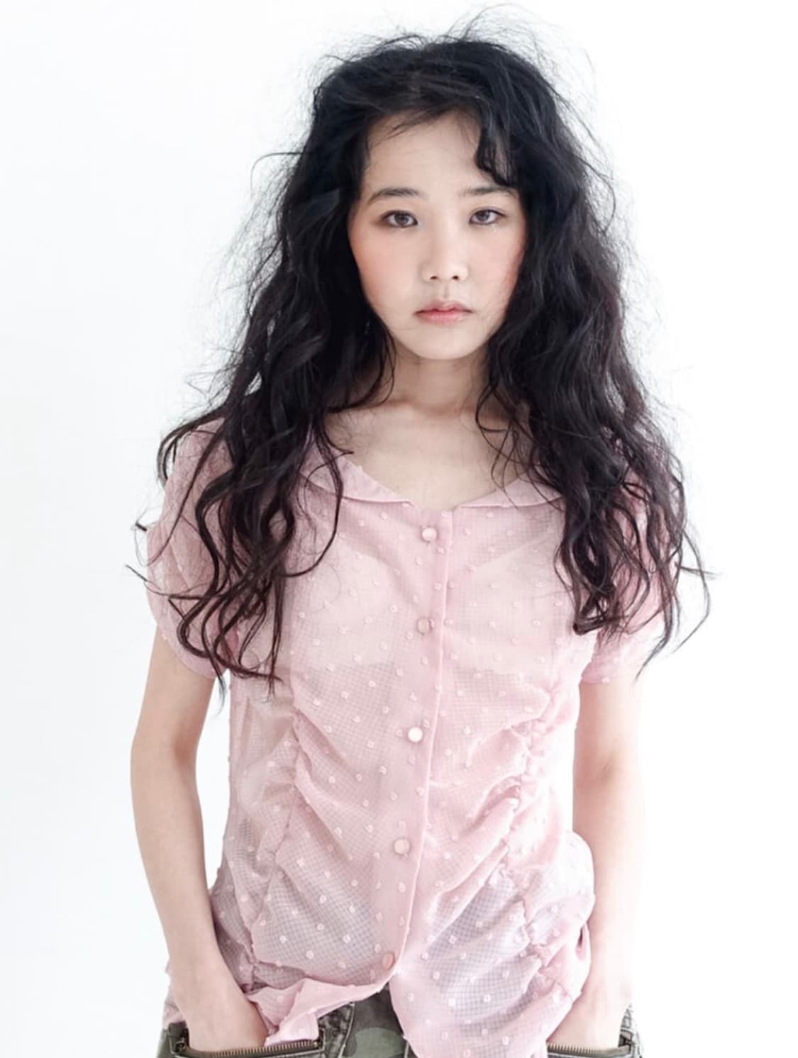 ((구함)) 샵페어리 도트 블라우스 핑크 상품이미지1
