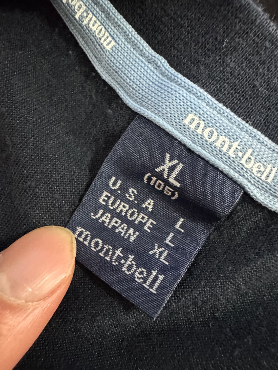 몽벨 Mont-Bell 23년도 뒷 프린팅 반팔 티셔츠 XL 네이비 상품이미지3