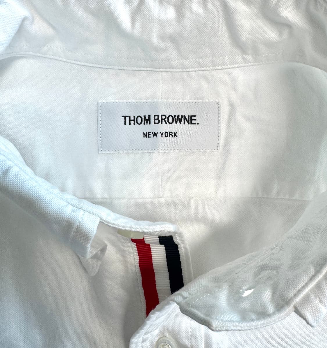 THOM BROWNE 톰브라운 삼선 화이트 옥스퍼드 셔츠 2 상품이미지5