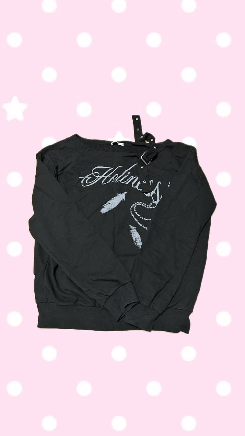 팬시클럽 원숄더 버클 맨투맨 상품이미지2