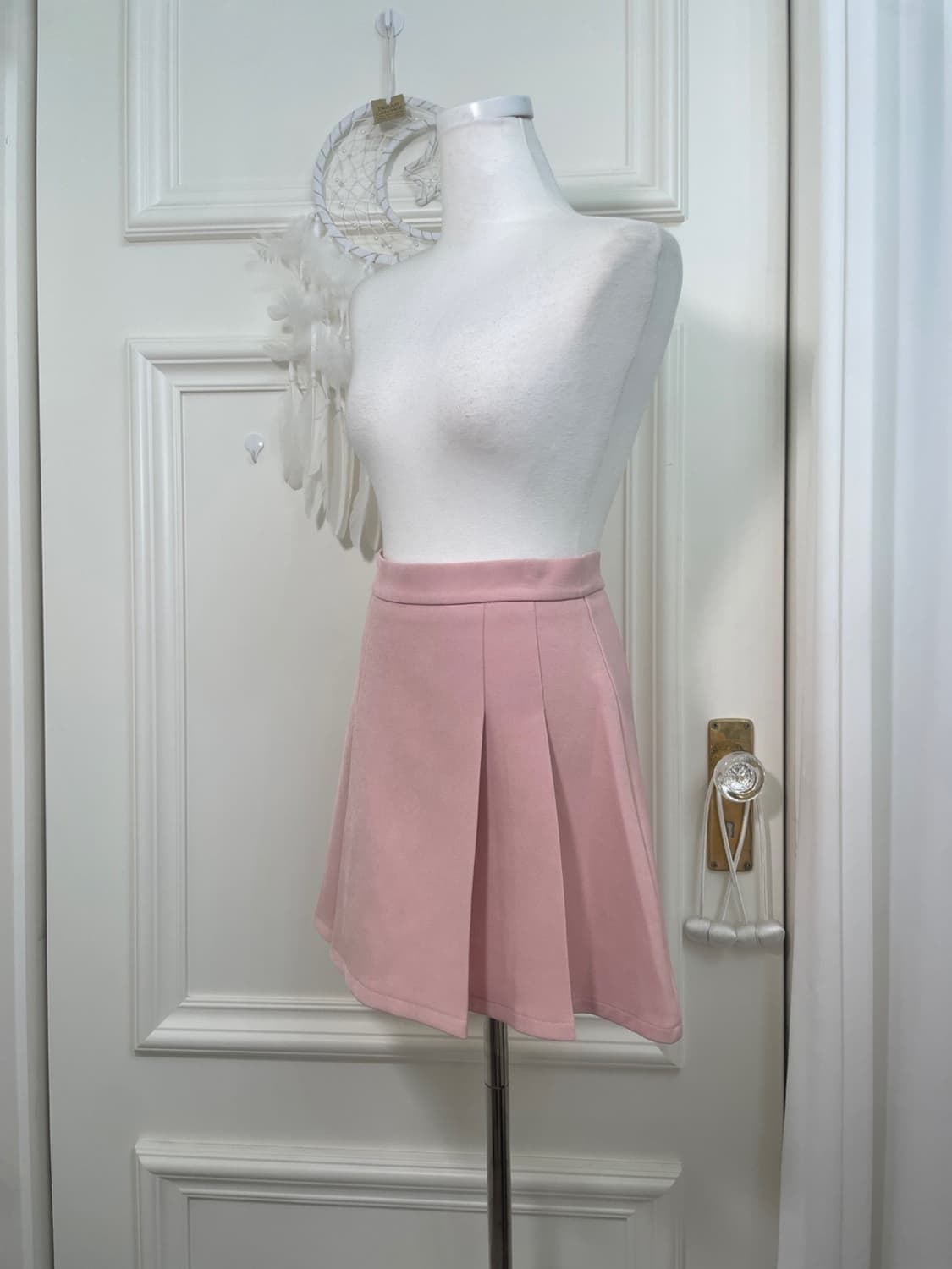 pink lovely pleats point mini skirt 상품이미지2