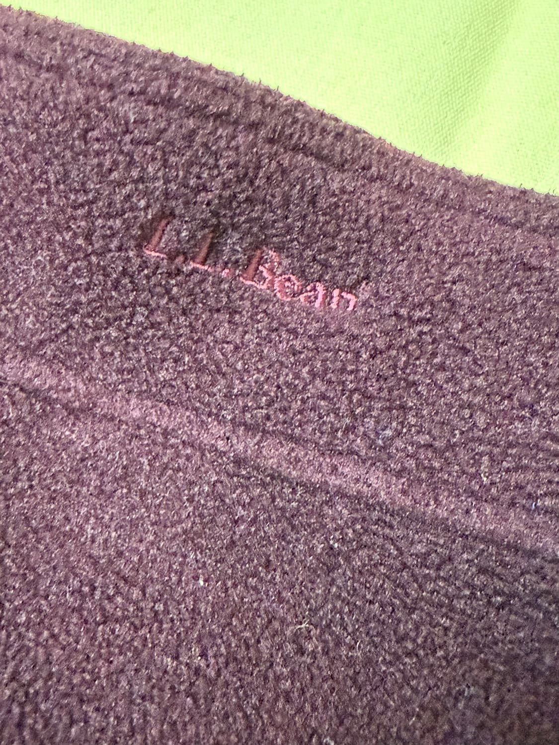 엘엘빈 헤비 플리스 풀오버 버건디 90s 상품이미지4