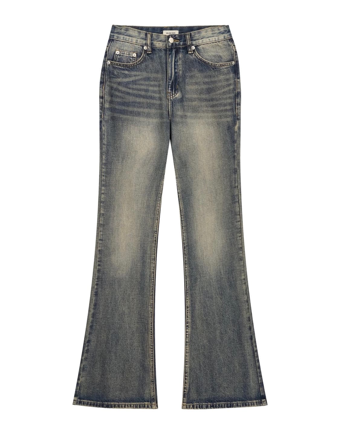헬레네파리스 로우라이즈 페이디드 워싱 부츠컷 팬츠 틴 실버 블루 상품이미지4