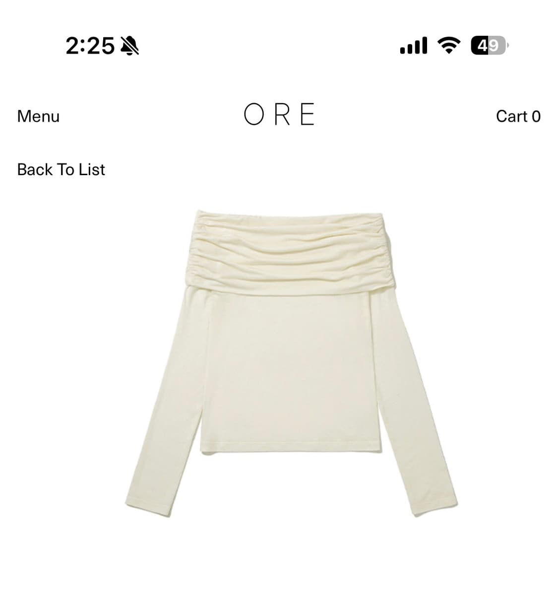 ORE 오어 셔링 오프숄더 에크루 상품이미지3