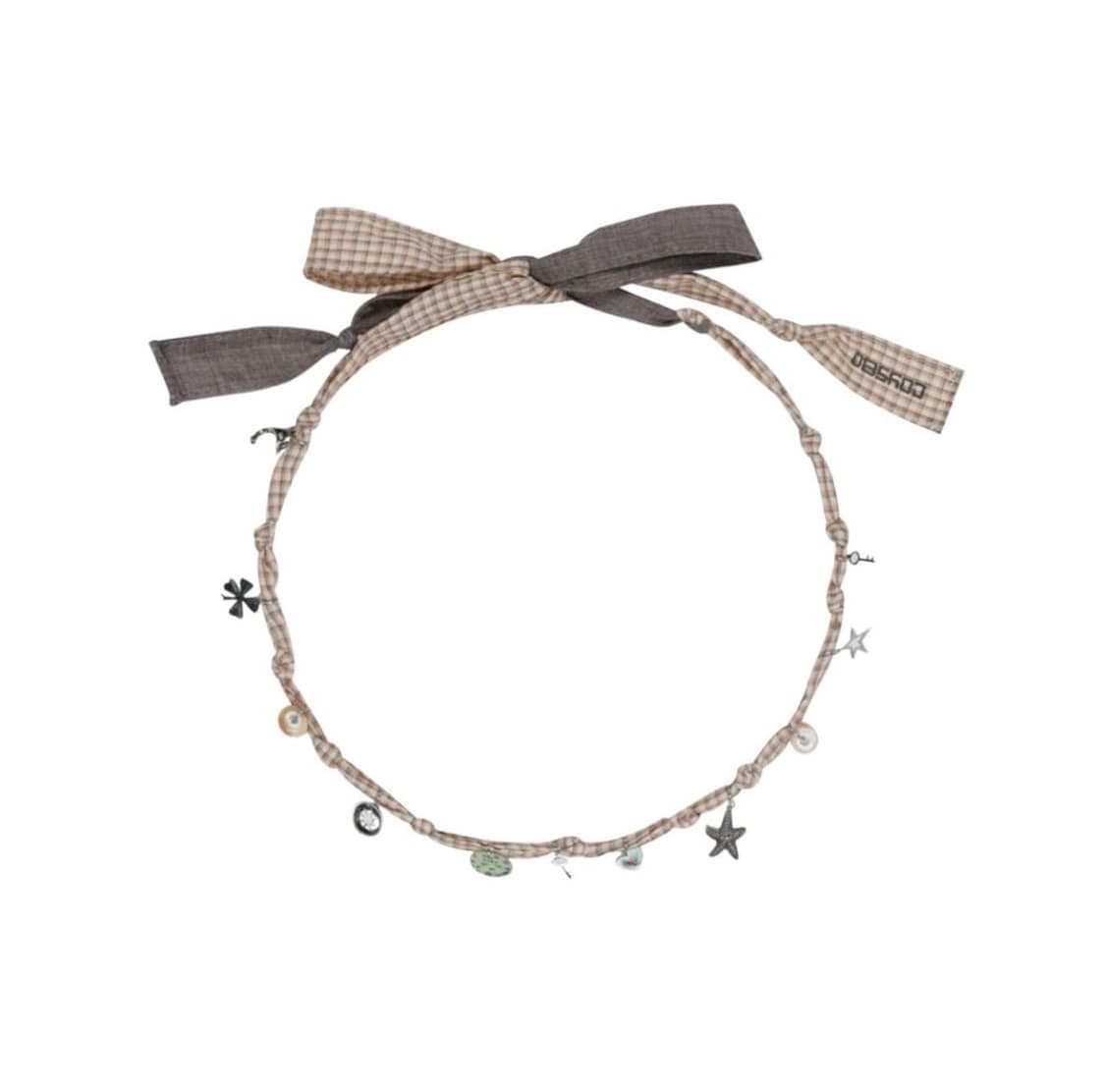 RAW FABRIC NECKLACE ASH BROWN 상품이미지1
