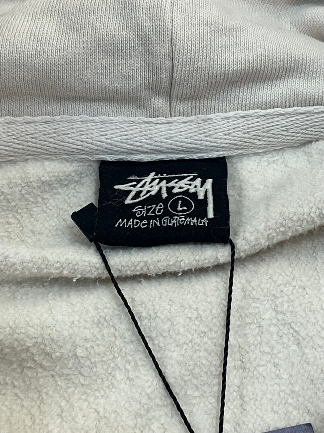 스투시 베이직 로고 후드티 화이트 L #csz2168 상품이미지5