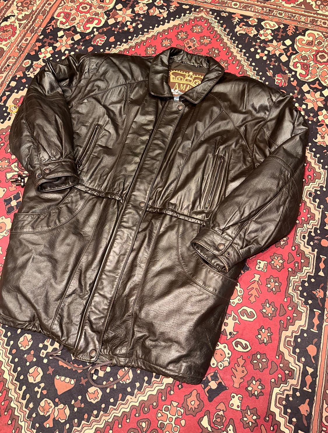 ( 2XL-3XL ) 가죽코트 가죽하프 가죽자켓 아메카지 워크웨어 빈티지 상품이미지6