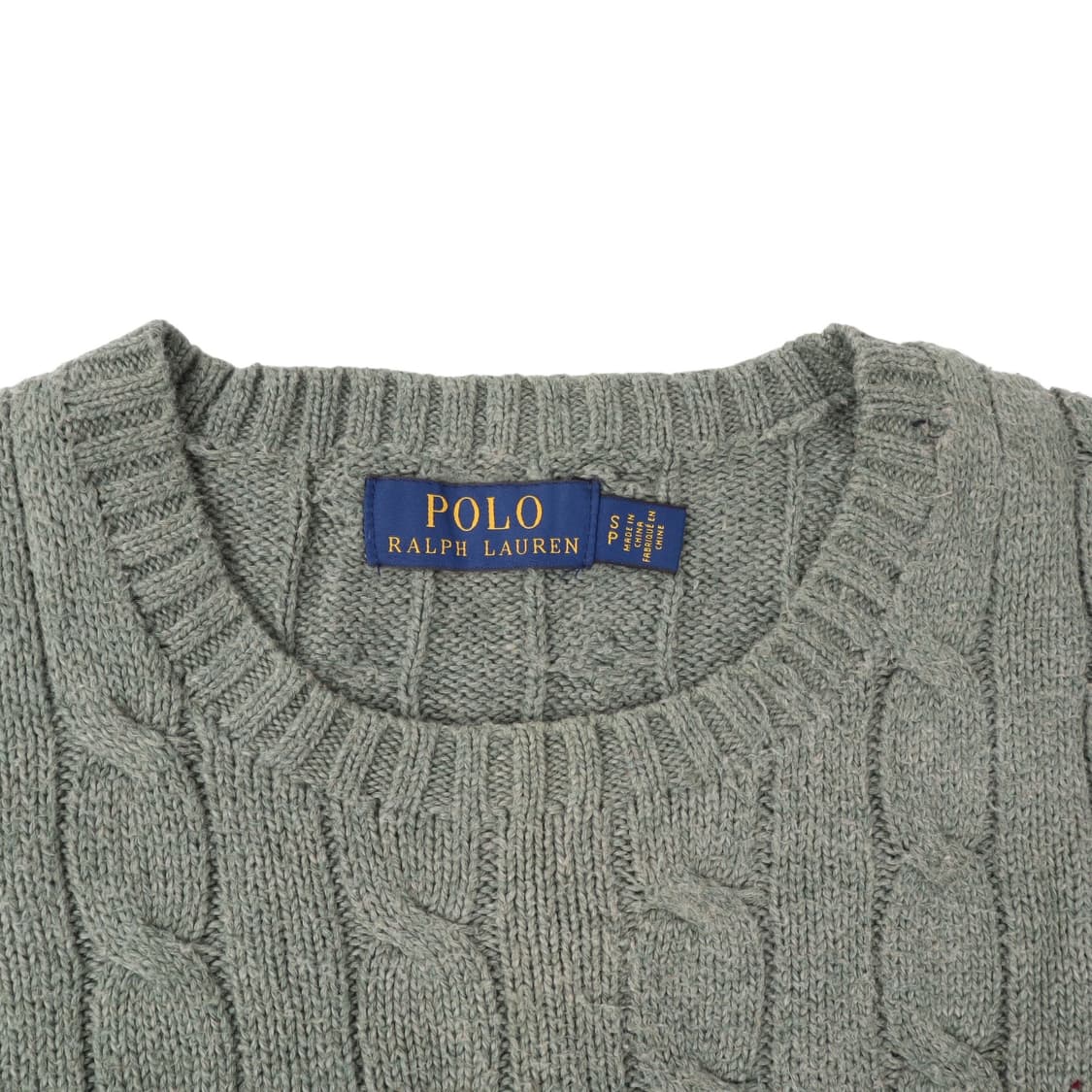 폴로 랄프로렌 라이트 그린 코튼 케이블 니트 상품이미지8
