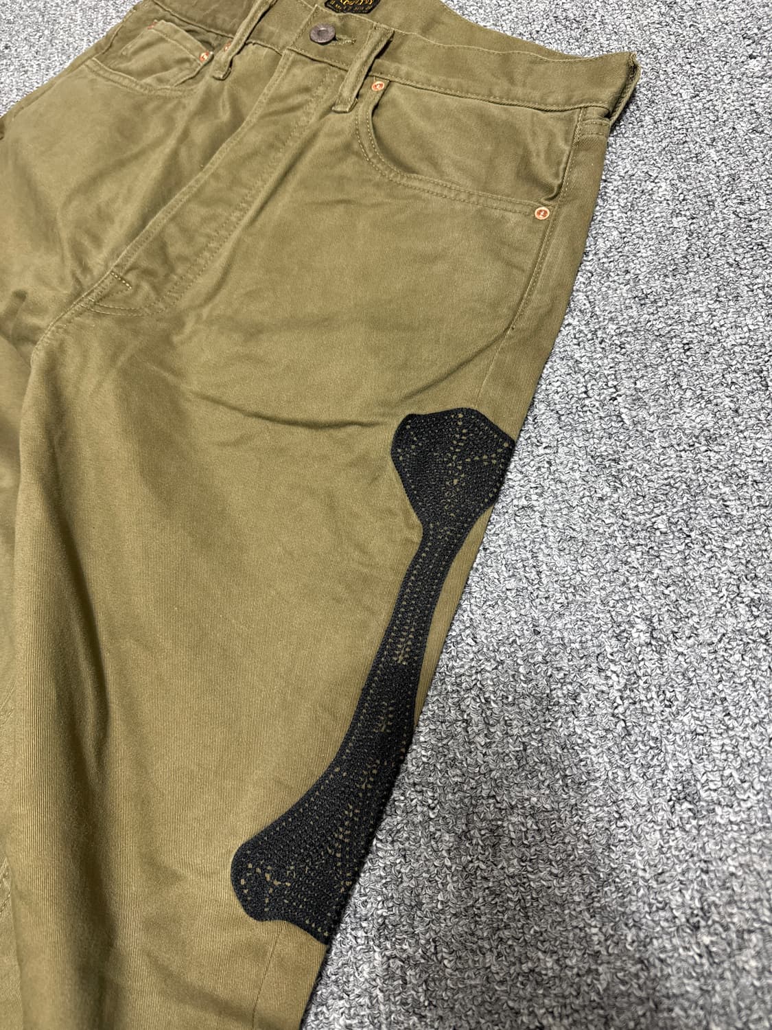 캐피탈 사틴 본 팬츠 멕시칸 턱시도 카키 32사이즈 상품이미지3