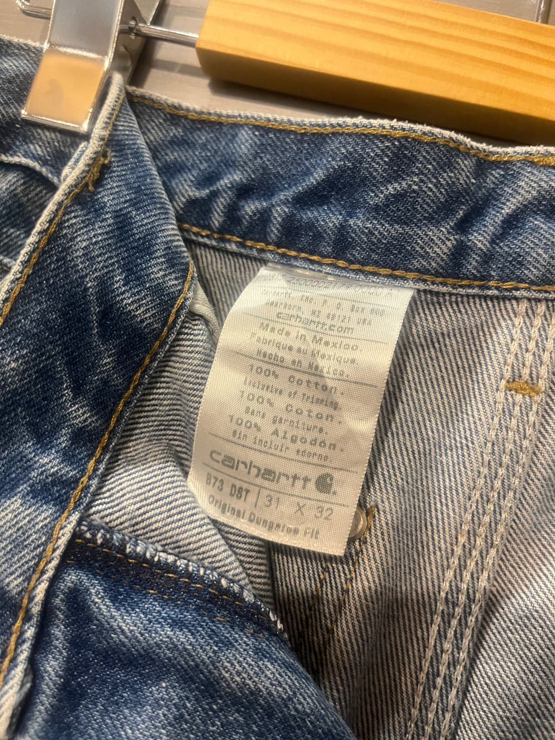 칼하트 Carhartt B73 덩가리핏 31*32 더블니 카펜터 데님 상품이미지3