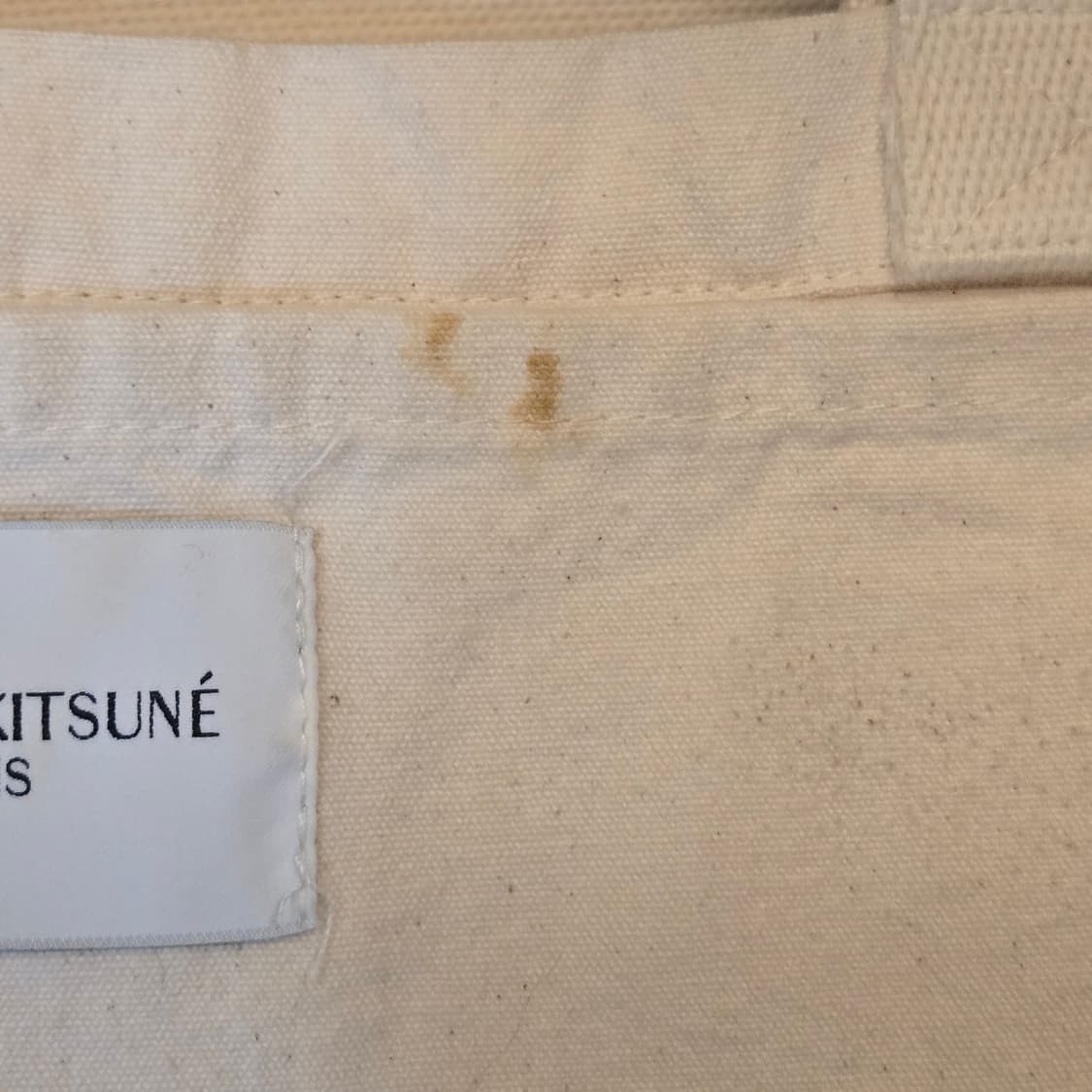 메종키츠네 폭스헤드 토트백 에크루 상품이미지5