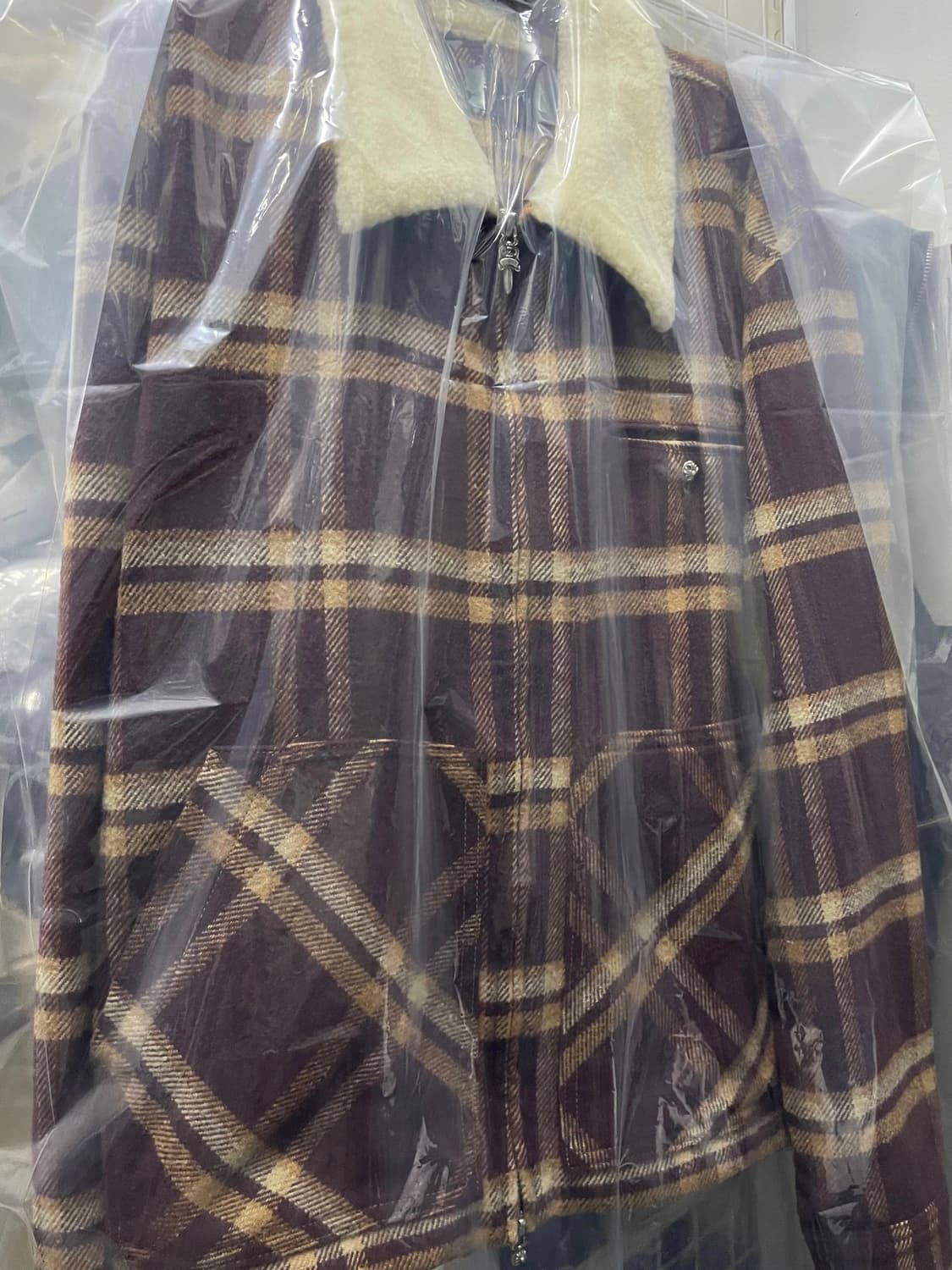 크롬하츠 시어링 플란넬 집업 워크 자켓 L 상품이미지2