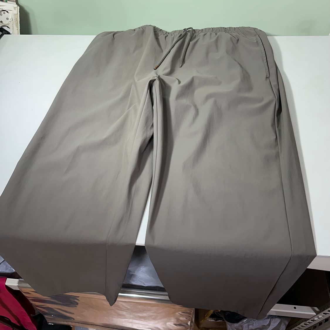 34 XL 무신사스탠다드 진그레이 와이드핏 써머폴리 밴딩팬츠 상품이미지3