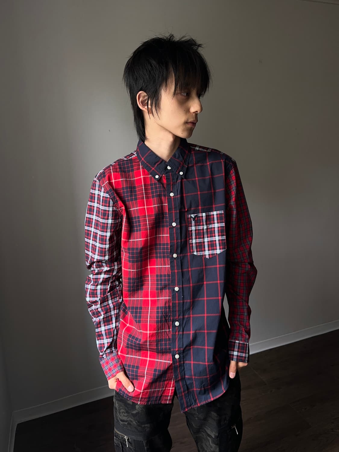 American Eagle 멀티 체크 믹스 셔츠 상품이미지4