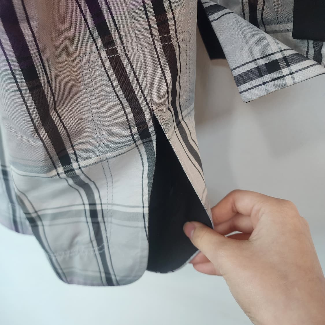 닥스 체크 트렌치 코트 상품이미지8